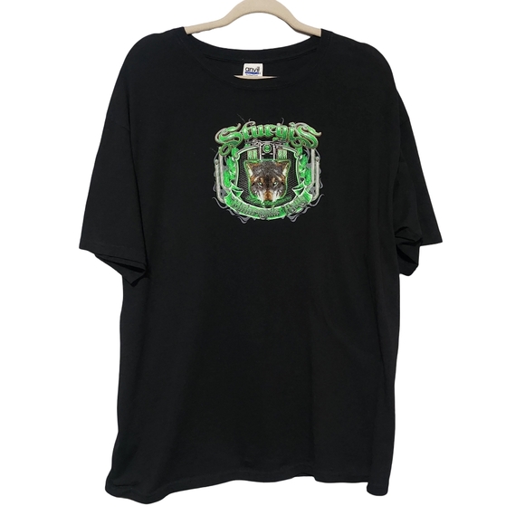 STURGIS 2022 Motorcycle Rally T-Shirt Mens XL Black Wolf Graphic Biker Tee - Picture 3 of 14